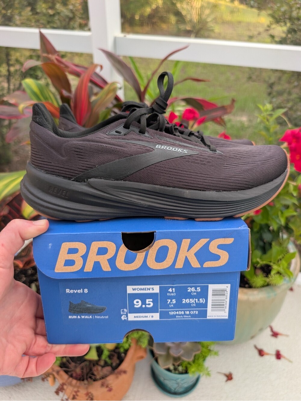 Brooks Revel 8 Women’s Size 9.5 Shoes Black/Gum Running Walking Comfort NEW